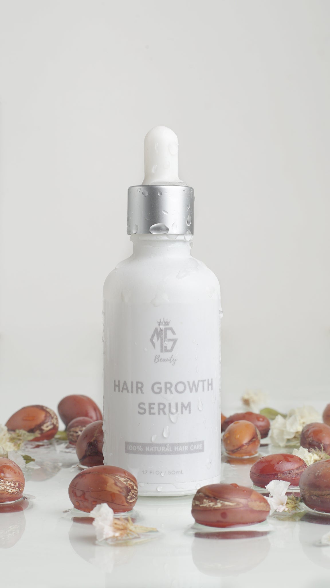Hair Growth Serum, all-natural, cold-pressed oils, certified Argan Oil, Castor Oil, Rosemary, nourishing ingredients, fuller, thicker, stronger, natural shine, premium quality, gentle, free from harmful chemicals, vibrant, radiant locks.
