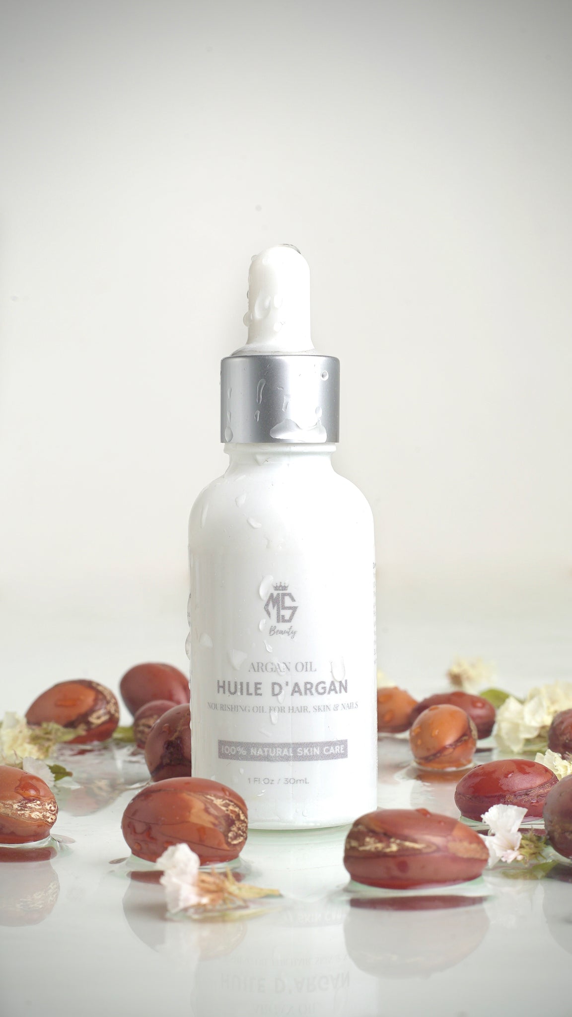 100% pure organic Argan oil bottle