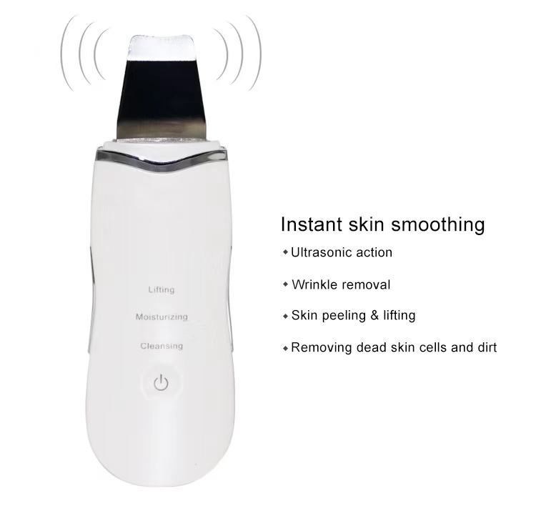 Ultrasonic cleanser, Moroccansoulbeauty, skincare tool, deep cleanse, exfoliate, radiant complexion, clear complexion, adjustable vibration modes, all skin types, sensitive skin, effective, enhance skincare routine, portable, on-the-go use.
