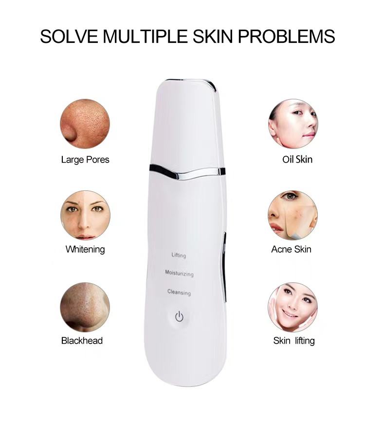 Ultrasonic cleanser, Moroccansoulbeauty, skincare tool, deep cleanse, exfoliate, radiant complexion, clear complexion, adjustable vibration modes, all skin types, sensitive skin, effective, enhance skincare routine, portable, on-the-go use.